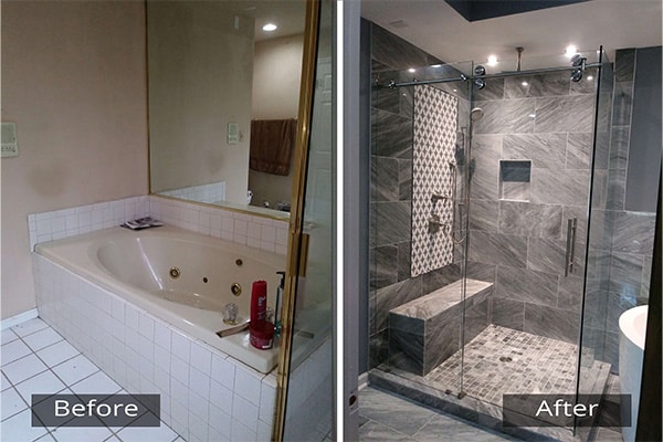 Chambliss Before and After Master Bathroom Remodel