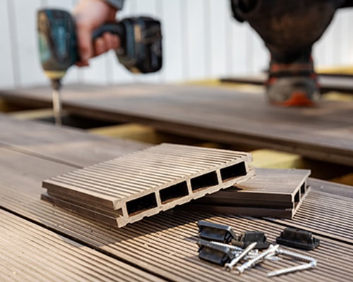 replacing wooden decking with long-lasting composite decking